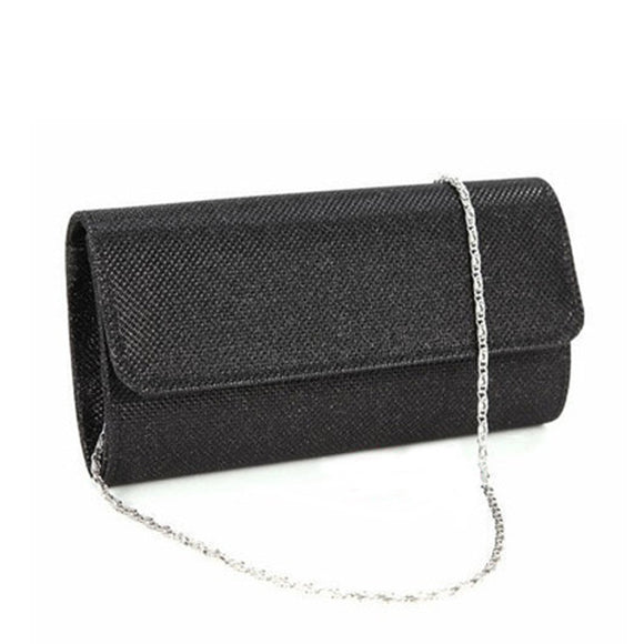 Satin Rhinestone Clutch Bag