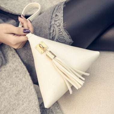 Triangular Tassel Bag